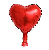 Фольгированный шар сердце 25см (10") | Красный