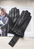 Мужские кожаные перчатки подкладка махра, Румыния