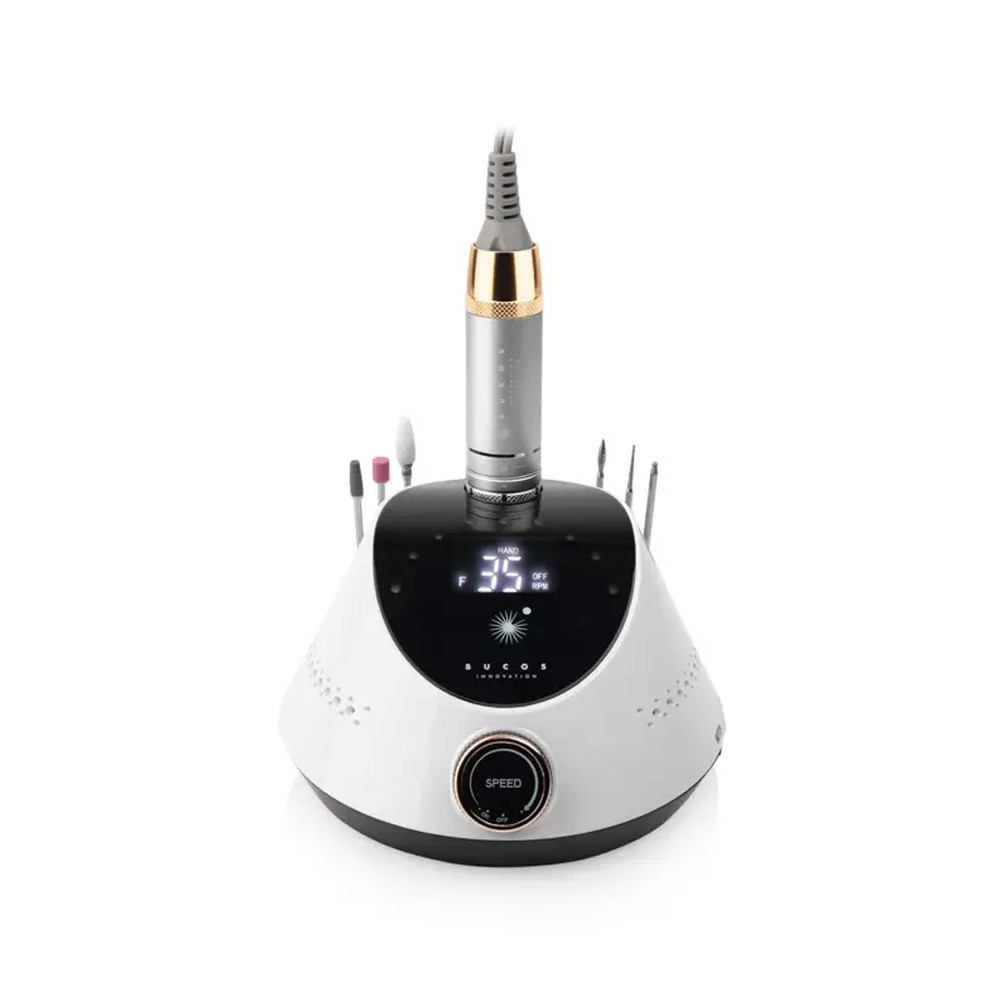 Фрезер для манікюру Bucos Nail Drill X2 PRO White Pearl 65W/35000 об, 1 шт (4820365545444)
