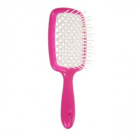 Щітка для волосся рожева неон-білий Janeke Superbrush 86SP226FFL, 1 шт (8006060137467), фото 1