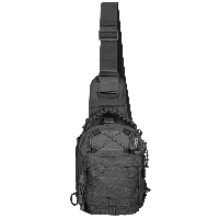 CamoTec сумка Adapt Black, тактична сумка чорна, армійська сумка через плече, однолямкова сумка-слінг