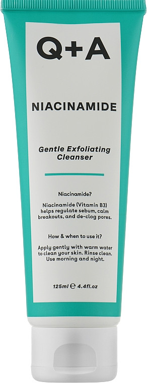 Відлущувальний гель для обличчя Q+A Niacinamide Gentle Exfoliating Cleanser, 125 мл (5060486262205)