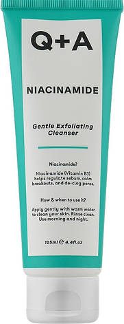 Відлущувальний гель для обличчя Q+A Niacinamide Gentle Exfoliating Cleanser, 125 мл (5060486262205), фото 1