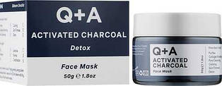 Маска для обличчя детокс з активованим вугіллям Q+A Activated Charcoal Face Mask, 50 г (742271477135)