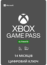 Підписка Xbox Game Pass Ultimate, 14 місяців: Game Pass Console + PC + Core + EA Play