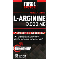 L-аргінін, 3000 мг, 150 капсул (600 мг у капсулі)