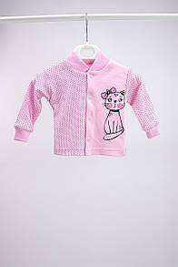 Кофта ясельна для дівчинки в горошок інтерлок