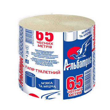 Туалетний папір макулатурний Альбатрос 65 м 1 шт. (500432)
