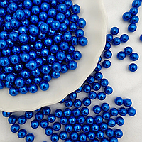 (20 грамм) Жемчуг бусины пластик 6мм ( 170шт), цвет синий