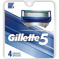 Gillette Fusion 5 4шт. ОРИГИНАЛ (джилет фьюжн 5) Сменные кассеты Фужн 5 лезвия производитель США