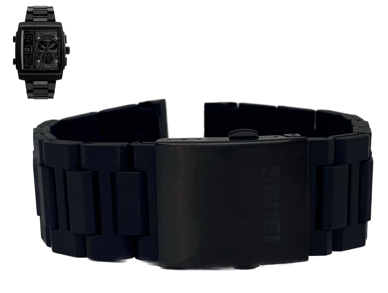 Ремінець на годинник Skmei 1274 Чорний БЕЗ НАЛОЖКИ!