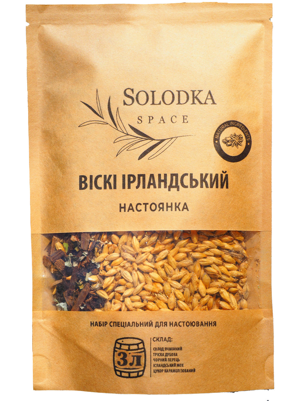 Набір спецій для настоянки віскі Ірландський (Solodka) на 3 л, фото 1
