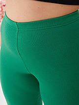 Жіночі літні укорочені лосини з трикотажу рубчик великі розміри, фото 4