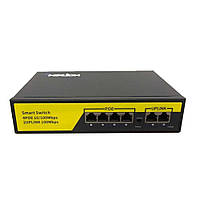 PoE коммутатор Merlion BT-D6006FE (4xPOE,2xLAN) SX, код: 7294077