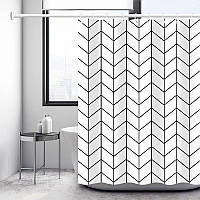 Шторка для ванної кімнати Bathlux 180 x 180 см люкс якість з водовідштовхувальним покриттям, Біла з ромбами хіт