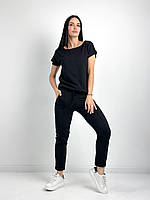 📌 Прогулянковий Літній трикотажний Костюм "Seven" | Комплект Брюки та Футболка повсякденний Норма та Батал