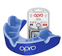 Капа OPRO Silver доросла (вік 11+) Dark Blue/Blue (art.102502002) Silver_Blue SP