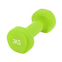 Гантель вінілова PowerPlay 4125 Achilles Green, 3 кг