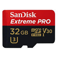 Карта памяти SanDisk 32GB microSD class 10 V30 A1 UHS-I U3 4K Extreme Pro SDSQXCG-032G-GN6MA e