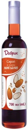 Сироп Мигдаль ТМ Добрик 700 мл у скляній пляшці