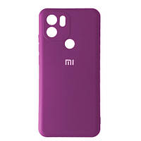 Чехол для Redmi A1 Plus Silicone Case (фиолетовый цвет) с микрофиброй