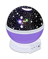 Обертовий гарний нічник проєктор зоряне небо Star Master Dream для дітей на батарейках, куля проєктор ПРО
