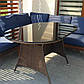 Обідній стіл зі стільцями для вулиці Master темно-коричневий зі штучного ротанга, фото 2
