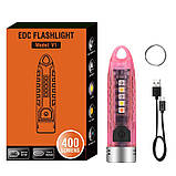 Світлодіодний ліхтар-брелок BORUIT V1 Pink/Рожевий, фото 8