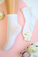 Носки белые с бантиком и стразами для девочки 5-6 лет (18 / 5-6 лет см.) Katamino