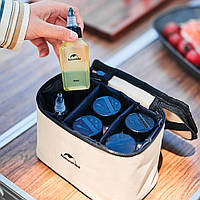 Набір ємностей для спецій Naturehike CNH22CJ043 для пікніка з сумкою-органайзером бежевий