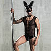 Сексуальний чоловічий костюм зайчика з маскою для рольових ігор чорний JSY розмір S/L
Talla, фото 4