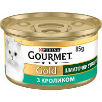 Паштет для кошек Purina Gourmet Gold. С кроликом. Кусочки в паштете 85 г 7613033706271 b