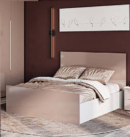 Ліжко 1 спальне 1,0 м Афіна МДФ Капучіно глянець