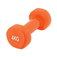Гантель вінілова PowerPlay 4125 Achilles Orange, 4 кг