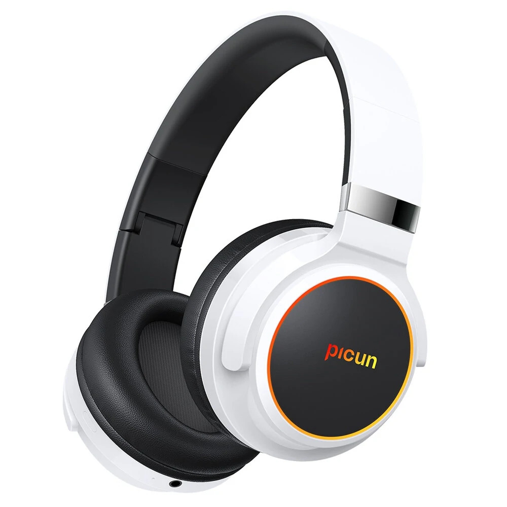 Бездротові Bluetooth-навушники Picun B2 з RGB-підсвіткою White