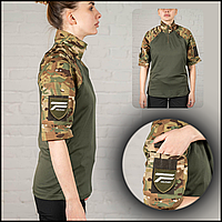 Боевая тактическая рубашка рип-стоп ubacs с коротким рукавом повседневная для военнослужащих
