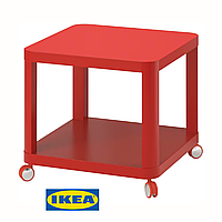 Столик на колесиках IKEA TINGBY Красный 804.574.39