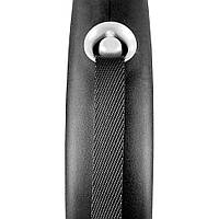 Поводок-рулетка Flexi с лентой Black Design M 5 м / 25 кг (чёрная) m