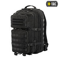 Рюкзак тактический 36 л. M-TAC LARGE ASSAULT PACK , полицейский черный прочный рюкзак с липучками и стропами