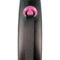 Поводок-рулетка Flexi BLACK DESIGN с лентой М 5 м / 20 кг (розовая) m