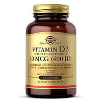 Витамины и минералы Solgar Vitamin D3 10 mcg, 100 капсул DS