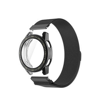 Комплект для годинника Xiaomi Watch S1 Active чорний (чохол + металевий ремінець 22 мм)