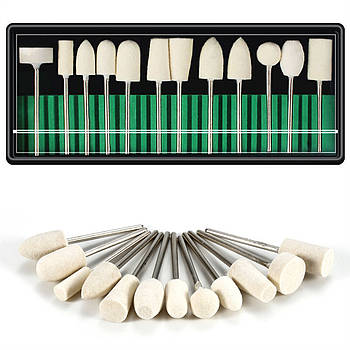 Набір полірувальних насадок 12 шт - для для Dremel / гравера - хвостовик Ø 2,35 мм