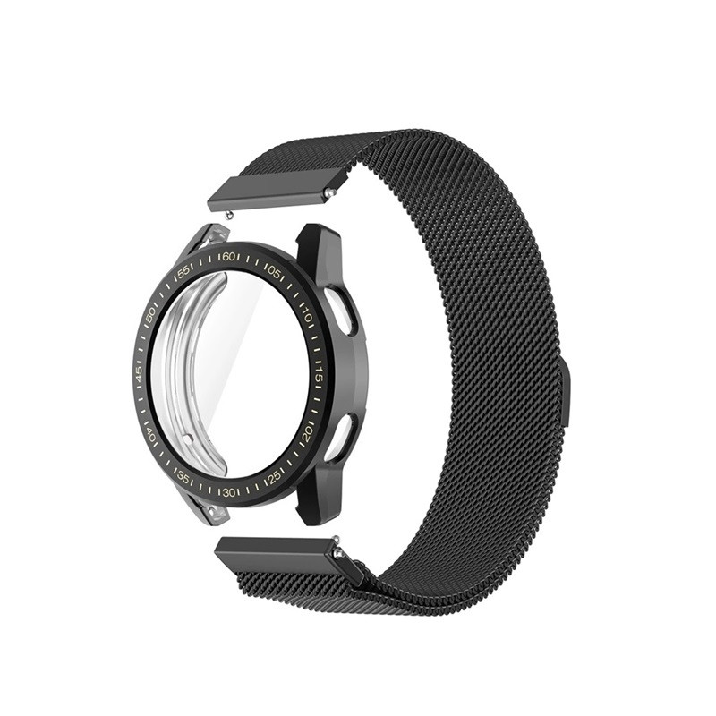 Комплект для годинника Xiaomi Mi Watch Color 2 чорний (чохол + металевий ремінець 22 мм)