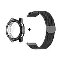 Комплект для годинника Xiaomi Mi Watch Color 2 чорний (чохол + металевий ремінець 22 мм), фото 3