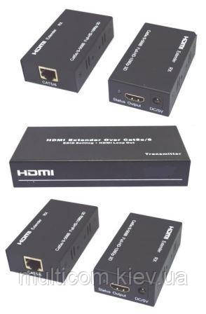03-03-311. HDMI EXTENDER TX (передавач) + 4 RX (приймач) + loopout (прохідний HDMI), до 50 м, HSEX 1x4