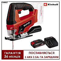 Лобзик аккумуляторный Einhell TC-JS 18 Li Kit 2.5 Ah Беспроводной электролобзик