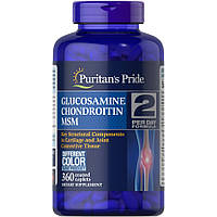 Препарат для суставов и связок Puritan's Pride Chondroitin Glucosamine MSM 2 Per Day Formula, 360 каплет DS