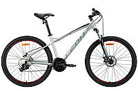 Велосипед алюминий 27.5" Leon XC 100 AM DD рама-16.5" серый с черным и красным 2024