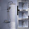 Душова система з термостатом, дисплеєм температури та світлодіодним підсвічуванням, збройова сталь-stryqq, фото 3